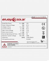 enjoy solar®PERC Monokristallines Solarmodul, 166mm*166mm , 9Busbars, 150W 12V