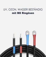 enjoysolar&reg; Batteriekabel 3m 6mm&sup2;, 30A Sicherung mit Polklemmen