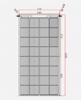 enjoy solar ® ETFE Marine semi-flexible solar panel 166*166mm 9 Busbars PERC Cells, 200W /12V