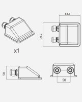 enjoysolar® ABS Mounting Bracket Kit: Cable Entry & Corner Brackets & Side Brackets black