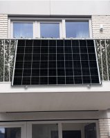 enjoy solar® aluminum PV-mounting for balcony power plant (adjustable)