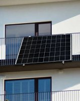 enjoy solar® aluminum PV-mounting for balcony power plant (adjustable)