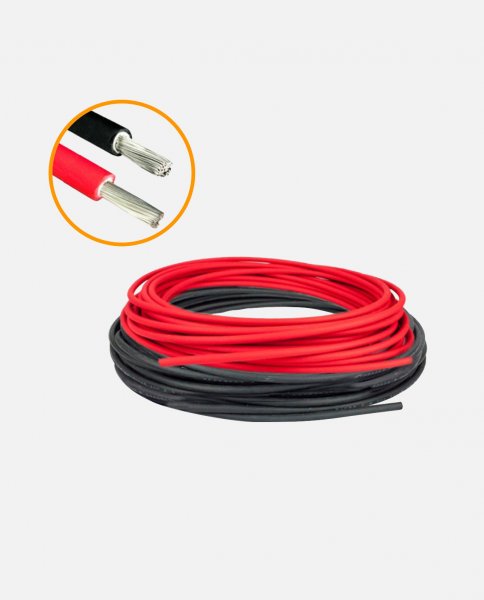 enjoy solar® 100meter ring solar cable   4/6/10mm² in red and black