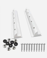 enjoysolar&reg; ABS Solarmodul Haltespoiler Halterung 550mm 680mm, Wei&szlig;/Schwarz