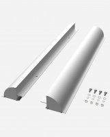 enjoysolar® Aluminium Solarmodul Halterung Verbindung 550mm (Silber/Schwarz) für Wohnmobil
