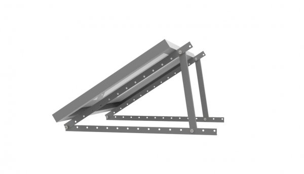 enjoysolar® Dreiecke Aluminium -verstellbare Halterung Neigungswinkel 20° -60° für Solarpanel bis 68cm breit ( inkl.  Schrauben und Muttern) - (0% Mwst)