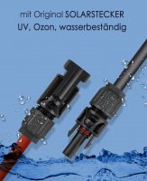 enjoysolar&reg; Profi Solarkabel 4mm&sup2; mit Solarsteckern f&uuml;r Solarpanel und Laderegler