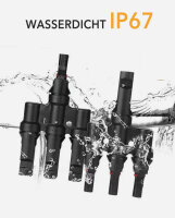 enjoy solar&reg;Solar Stecker 3 Fach  f&uuml;r  4,0mm&sup2;/6mm&sup2;  - (0% Mwst)