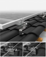 Powerway® PV-mounting system - roof mounting brackets for 6 solar panels