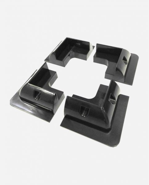 enjoysolar® ABS Solar panel corner brackets - Set of 4, black