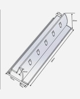 enjoysolar&reg; ABS Solarmodul Haltespoiler Halterung 550mm, Wei&szlig;
