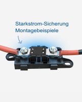 enjoy solar® 16mm² 1m Batteriekabel mit Hochlastsicherungshalter, Laderegler zur Batterie (40A - 60A)