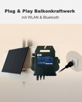 APsystems® Mikrowechselrichter EZ1-SPE 400W inkl. integrierter WLAN & Bluetooth + 5m Netzanschlusskabel Betteri® BC01 auf Schuko