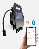 APsystems® microinverter EZI-M 800W integrated WLAN & Bluetooth + 5m power connection cable Exceedconn® to Schuko - (0% MwSt)