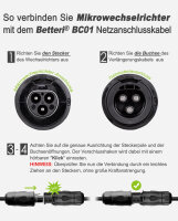 enjoy solar&reg; 10m; 3*2.0mm&sup2; microinverter network connection cable Betteri&reg; BC01 to Schuko