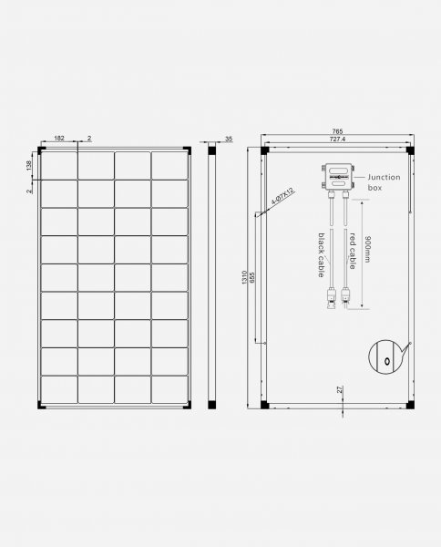 enjoy solar® Panneau Solaire Monocristallin PERC Bifacial, cellules 182 mm – idéal pour installation balcon, abri de jardin, carports, toits de garage (210W, 12V