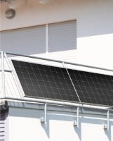 Balkonkraftwerk 800W_Deye® SUN80G3-EU-Q0 + Luxen® 370W Solarmodul + 5m Betteri® auf Schuko Netzanschlusskabel + Alu Befestigung verstellbar - (0% Mwst)