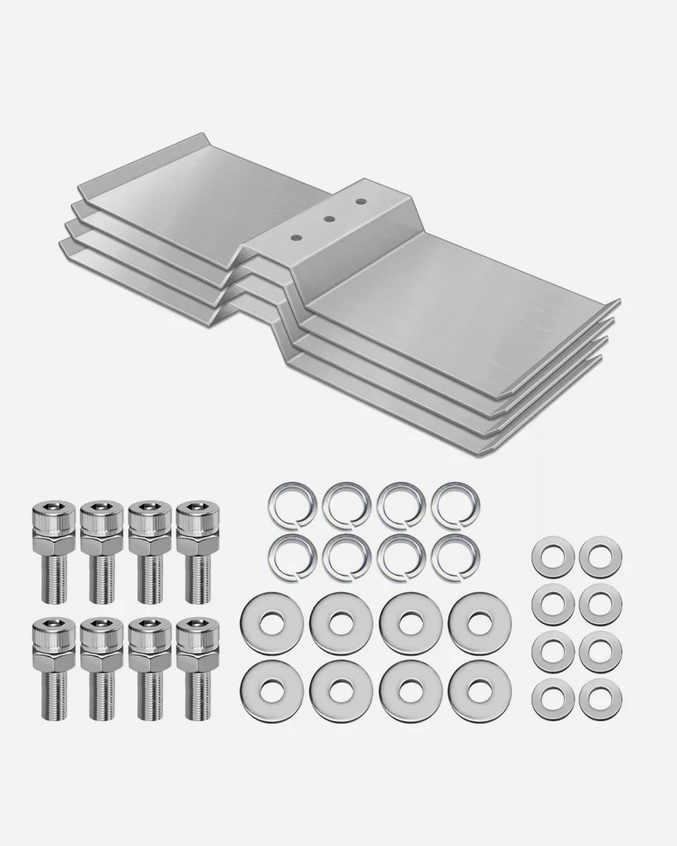 Optional enjoy solar ballast plate mounting system for flat-roof installation