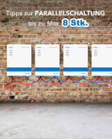 EPEVER&reg; Lithium Batterie LiFePO4 Batterien 51,2 V 106 Ah &ndash; BMS integriert, A-Klasse LiFePO4 Halbfestk&ouml;rper-Lithiumbatterie, Wand-Montage (LED)