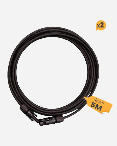 HISkon&reg; 4mm&sup2; extension cable MC4 to MC4 connector 5m