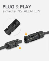 HISkon&reg; 6mm&sup2; Verl&auml;ngerungskabel MC4 auf MC4 Stecker 2m