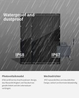 Balkonkraftwerk 800W_RC® MI2S-800D +  200W*4 Flexible Solarmodul + 5m AC Netzanschlusskabel + 1.2M/2M*2 DC Verlängerungskabel MC4 + Edelstahlbander