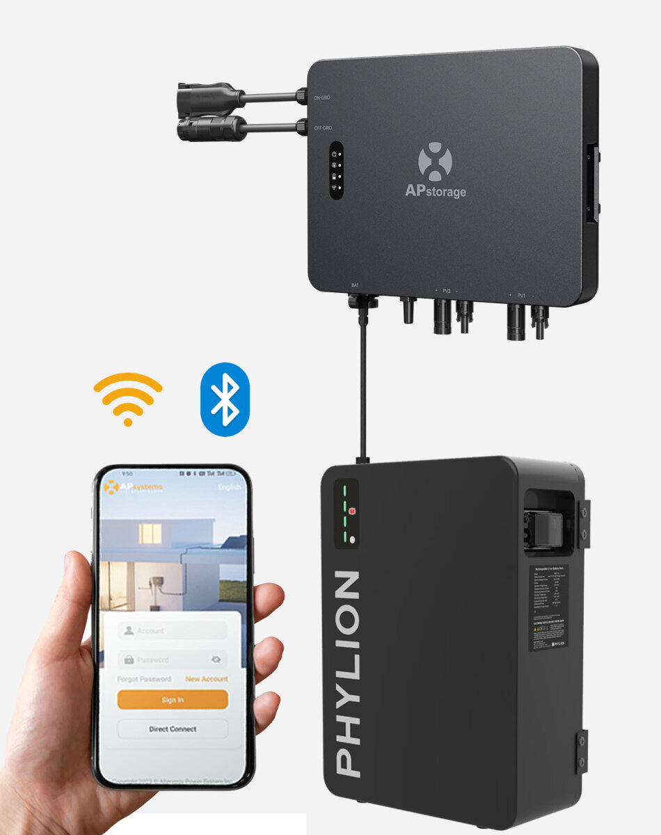 Solar-Mikrowechselrichter 1600W – IP65 Wasserdicht, Netzgekoppelt, Mit WLAN-App-Überwachung Für 2 Solarmodule
