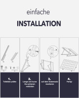 enjoy solar&reg; Adjustable Aluminium Triangle Bracket (22&deg;&ndash;40&deg; Inclination) for Solar Panel Installation (including nuts and bolts)