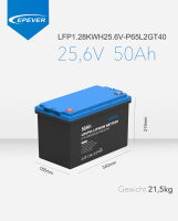 EPEVER&reg; LiFePO4 Battery LFP1.28KWH25.6V-P65L3_25.6V/50Ah