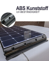 enjoy solar&reg; ABS Solarmodul Haltespoiler Schiene 680mm Wei&szlig; | inkl. Schrauben und Muttern