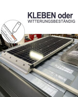 enjoy solar&reg; ABS Solarmodul Haltespoiler Schiene 680mm Wei&szlig; | inkl. Schrauben und Muttern