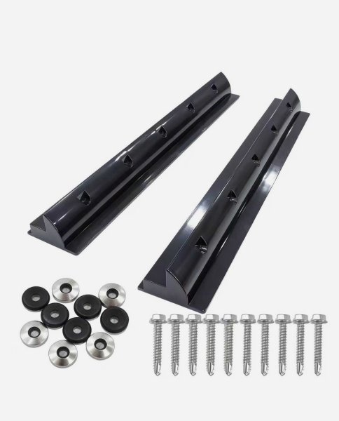 enjoy solar® ABS Solar panel side mounting brackets 680mm black (including nuts and bolts)