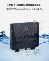 Sunshare&reg; Ray 800W Balkonkraftwerk &ndash; Komplettset mit Mikrowechselrichter, 4*200W Solarmodulen, 5m/10m AC-Netzkabel & 4*Halterung f&uuml;r Betonbalkon (schwarz) -（0% MwSt.)