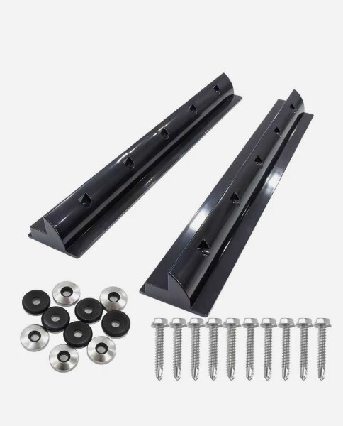 enjoy solar&reg; ABS Solar panel side mounting brackets 680mm black (including nuts and bolts)