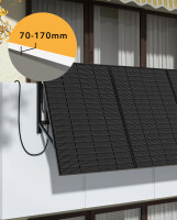 Sunshare&reg; Ray 800W Balcony PV-System &ndash; Complete Set with Microinverter, 4 &times; 200W Solar Modules, 5m/10m AC Power Cable & 4 &times; Mounting Brackets (Black)