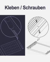 enjoysolar® Aluminium Solarmodul Halterung mit vorgebohrten Löchern für Wohnmobil 770mm Schwarz  - (0% MwSt)