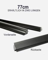enjoysolar® Aluminium Solarmodul Halterung mit vorgebohrten Löchern für Wohnmobil 770mm (Silber/Schwarz)    - (0% MwSt)