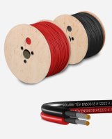 enjoy solar®  500 Meter Trommel Solarkabel 4/6/10mm² in Rot und Schwarz  - (0% Mwst)