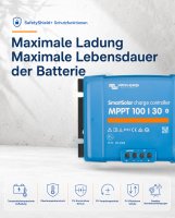 Victron SmartSolar MPPT 100/30 – Solar Charge Controller 30A, 12/24VDC with Integrated Bluetooth