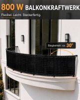 Balkonkraftwerk 800W_RC® MI2S-800D +  200W*4 Flexible Solarmodul + 5m AC Netzanschlusskabel + 1.2M/2M*2 DC Verlängerungskabel MC4 + Edelstahlbander  - Sehr guter Zustand  -  (0% Mwst)