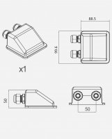 enjoysolar® ABS Mounting Bracket Kit: Cable Entry & Corner Brackets & Side Brackets (White/Black)