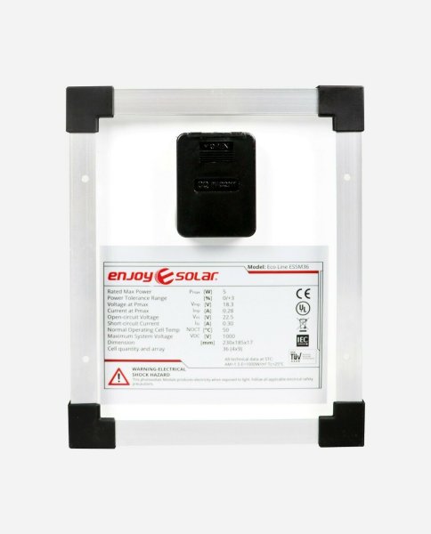 enjoysolar® Monocrystalline Solar panel 5W