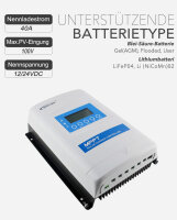 EPEVER&reg;XTRA N G3 MPPT Solar Laderegler, 40A 12V/24V 100V neue Version