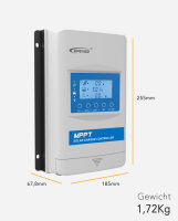 EPEVER&reg;XTRA N G3 MPPT Solar Laderegler, 40A 12V/24V 100V neue Version
