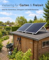 enjoysolar® Master aluminum bracket with adjustable angle of inclination 10° -30° (including all nuts and bolts)