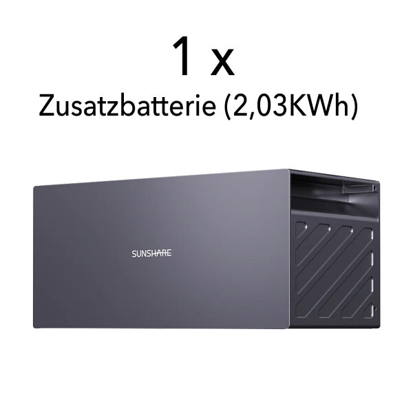 1 x Zusatzbatterie 2,03KWh