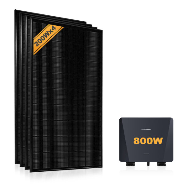 4 &times; 200W Solar Modules + 1 &times; 800W Microinverter